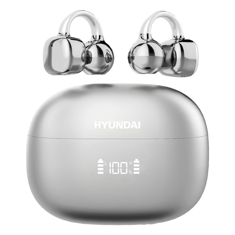 HYUNDAI Clipbuds 7 Clip-on Design Wireless Headphones, Powerful Sound Effects for Music, Dustproof & Waterproof Sports Earbuds for Running, Workout, Audio