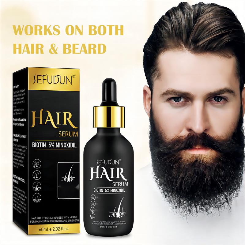 Sefudun 5% Minoxidil Hair Serum (60ml / 2.02fl. oz) for Haircare and Comfort Scalp Growth Oil