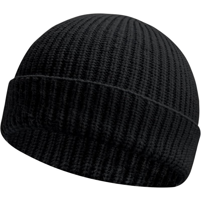 Chic Fisherman Beanies for Men and Women - Short Cuff Knit Beanie. Winter Warm Hats. Trawler Hat Style. Stylish Watch Cap.