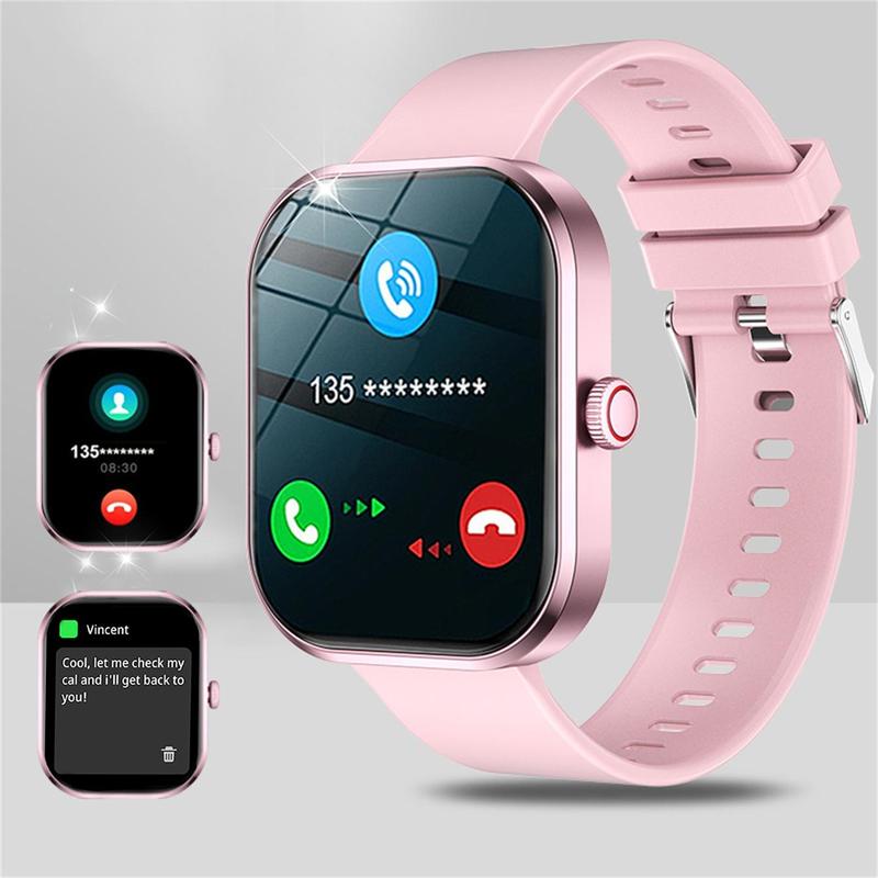 Smart Watch with Wireless Calling/Dial, Multiple Sport Mode, Calling Reminder and Rejection, Sms Reminder, Custom Wallpaper, Touch Screen Watch, Smart & Wearable Devices for iPhone/Andriod, Fall Gift