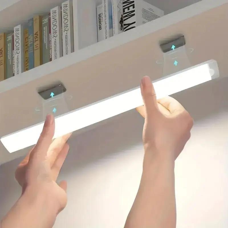 USB-Rechargeable Wireless Cabinet Light, Smart LED Motion-Sensor Light, Magnetic Self-Adhesive Wardrobe Light, Shelf Lights, for Dresser, Room and Kitchen Table