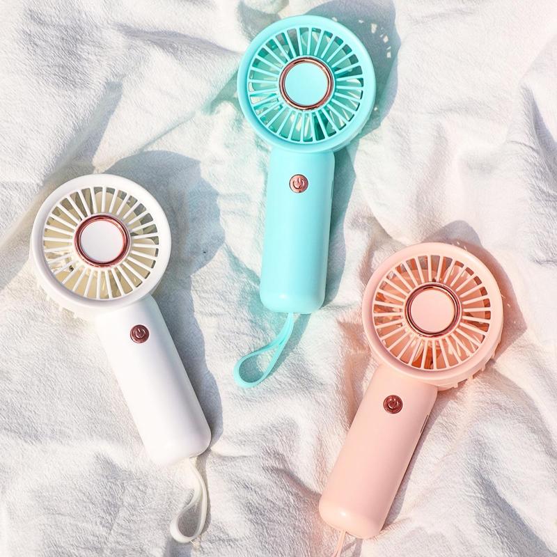 Portable Handheld Fan, Handheld Cooling Fan, Adjustable Speed Fan, 1 Count USB Rechargeable 3-Speed Mini Fan, Small Personal Fan for Women's Makeup, Student Carry Fan, Outdoor, Travel, Office and Bedroom