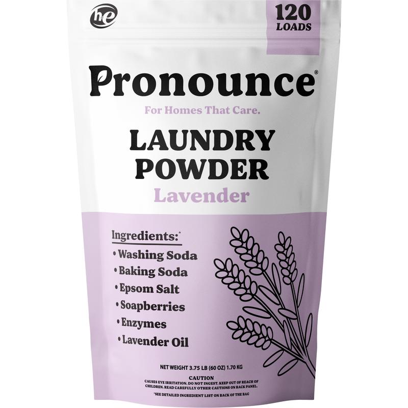 Pronounce Laundry Powder - 120 Loads - Cleaner Ingredients For Homes That Care