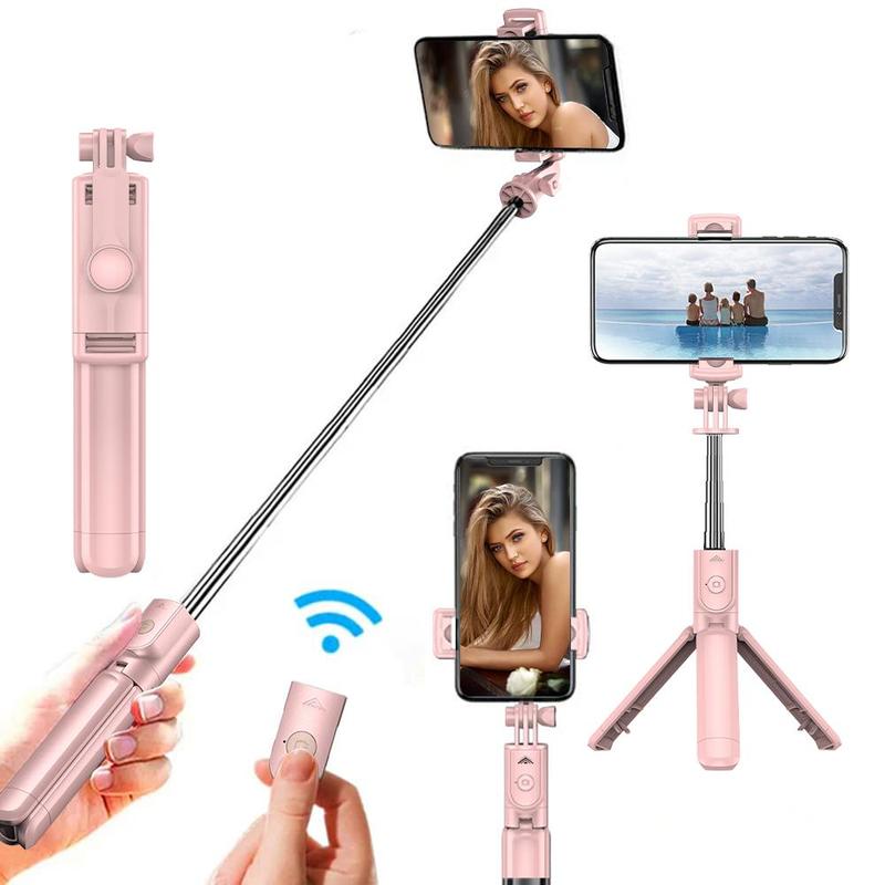 Wireless Selfie Stick Tripod with Bluetooth-compatible Remote, Adjustable Phone Stand for iPhone Samsung Google, Tiktok Live Streaming Photos