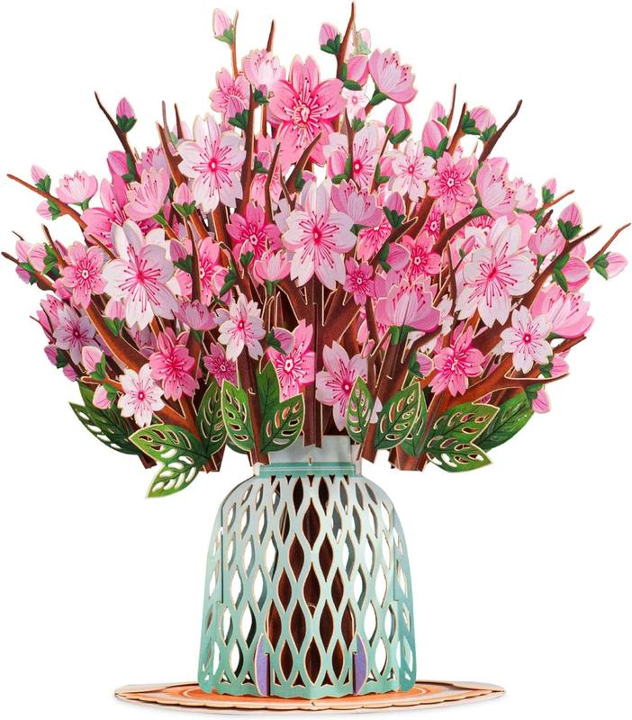 Paper Love Flower Bouquet Pop-Up Card – 3D Popup Greeting Card & Keepsake Paper Flowers Gift. Unique Thoughtful Viral 2026 Gifts for Mom, Wife, Grandma, Mother-In-Law, Birthday, Graduation, Wedding, Anniversary, Get well, Thank You,
