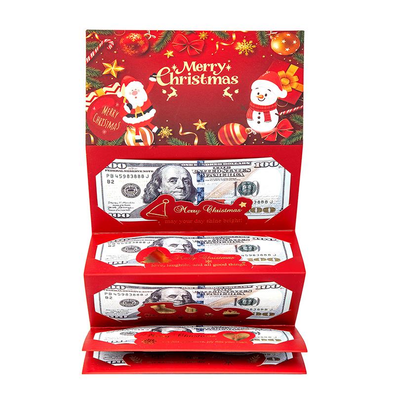 1Pcs Merry Christmas Cash Gift Envelope, Surprise Money Clip for Men and Women, Cartoon Greeting Card, Fantasy Theme, Creative Cash Gift Wallet, Multifunctional Cash Box for Any Recipient, Themed Gift Box, Gift Explosion Box, Gift Box Design #GLOBAL PICKS