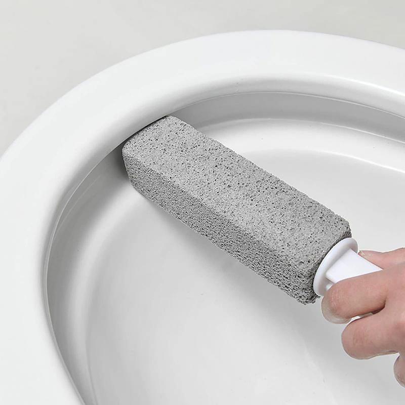 Pumice Toilet Cleaning Brush, 1/2/5 Counts Plastic Toilet Stain Bathroom Scar Cleaning Brush, Yellow Scale Powerful Pumice Brush