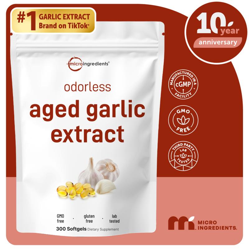 Micro Ingredients Odorless Aged Garlic Extract Softgels