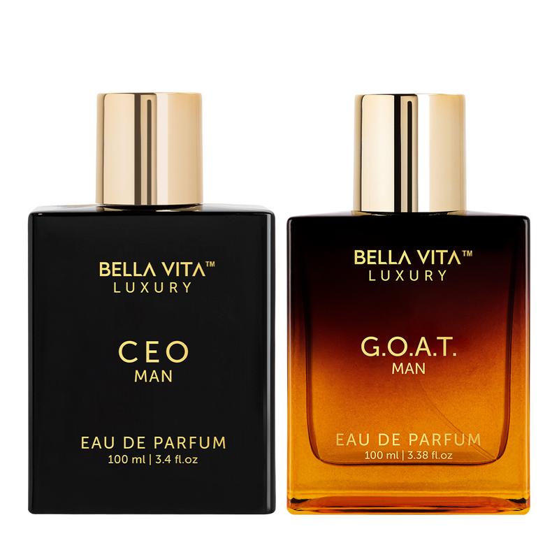 The Sigma Male by Bella Vita Luxury | 2x100ml Perfumes | CEO Man & G.O.A.T. Man | Perfume for Men | Long Lasting Fragrance | Eau De Parfum | Perfect Father's Day Gift | Super Brand Day Exclusive
