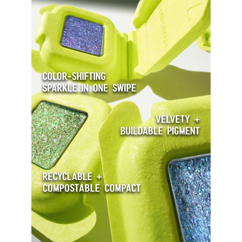 EYESHADOW SINGLES | BLUSHING LIZARD | Sparkle Duochrome Eyeshadow HALF MAGIC Crystal Makeup - Innovative Home-Compostable Packaging