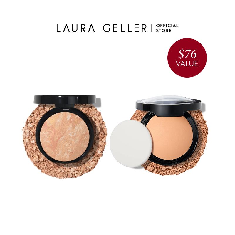 Laura Geller Light and Full Coverage Kit (2 PC) - Matte and Natural Finish Makeup - Foundation