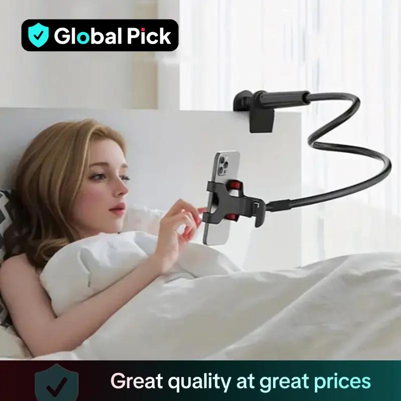 360-Degree Rotatable Phone Holder, Gooseneck Mobile Phone Stand, Universal Phone Holder for Car, Home & Office
