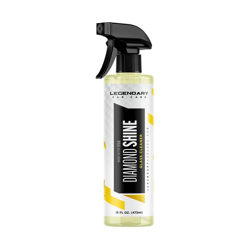 Legendary Diamond Shine Glass Cleaner - No-Streaks - Added Clarity - Tint Safe - Windshield Spray - 16oz - Crystal Clear Visibility - Cleans Tinted Windows & Screens - Cleaning