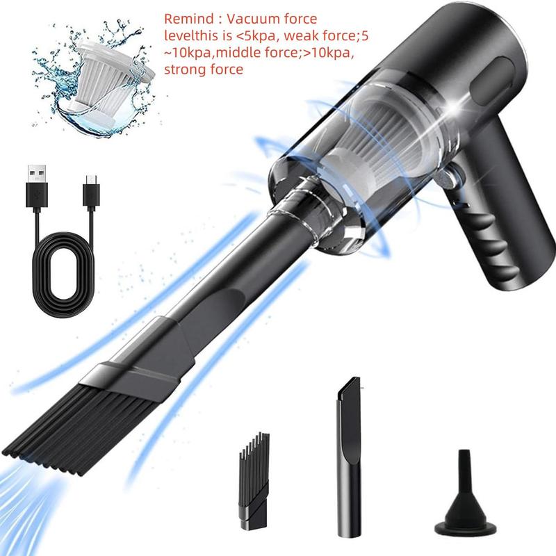 Handheld Wireless Vacuum Cleaner for Home Car Desk Cleaning, USB PD Charging Protocol, Portable Cordless Design, Efficient Suction Power