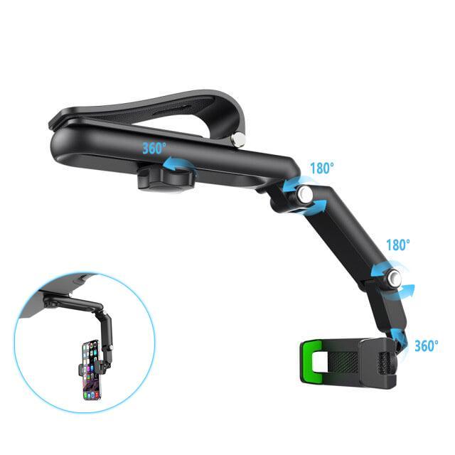 2025 Good Quality New 1080° Multi-function Sun Visor Universal 360 Degree Rotating Phone Holder Suitable for Any Scene Car Holder -Rotatable and Retractable