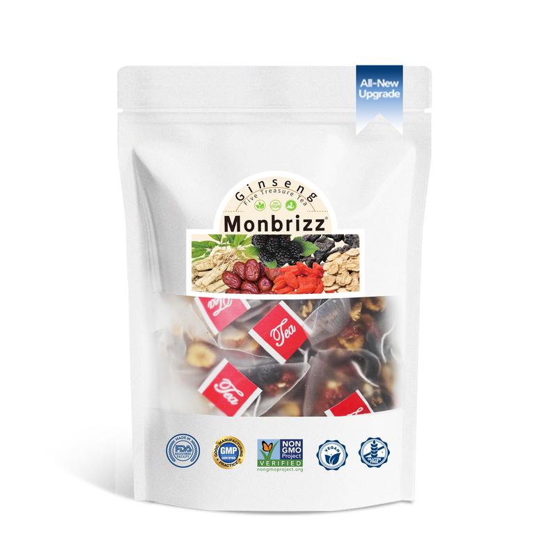 [Upgraded Formula]Summbervibes Kidney Tea Formula Ginseng Five Treasure Tea, Combination Scented Tea, Herbal Health Beverage,Edible Corn Fiber Tea 20/40/60 Bags/