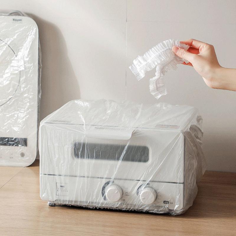 30 Counts Dustproof with Elastic,Clear Disposable Dust Cover for Kitchen Household Furniture,Thickened Appliance Dust Covers for Blender,Pressure Cooker,Air Fryer,Oven,Coffee Maker,  Toaster,Slow Cooker Accessories Springtok Outdoorfun