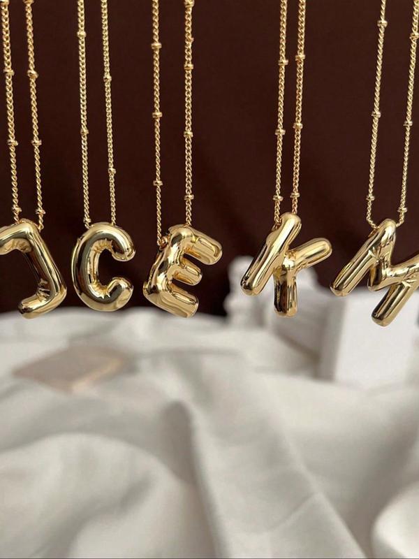 Hip Hop Personalised Balloon Letter Pendant Necklace Initial Trendy Necklace Birthday Gift Jewelry Party Jewellery Fashion Necklace