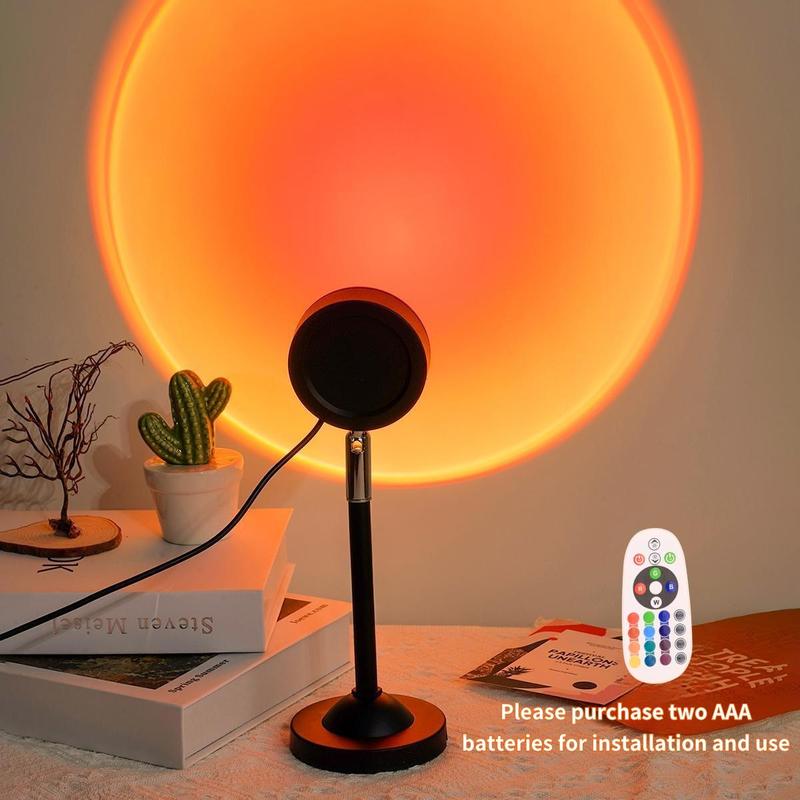 RGB Color-Changing LED Projector Night Light with Remote Control, Dimmable Feature, Ambient Room Light for Bedroom, Living Room and Home Decor, Adjustable RGB Lighting #GLOBAL PICKS