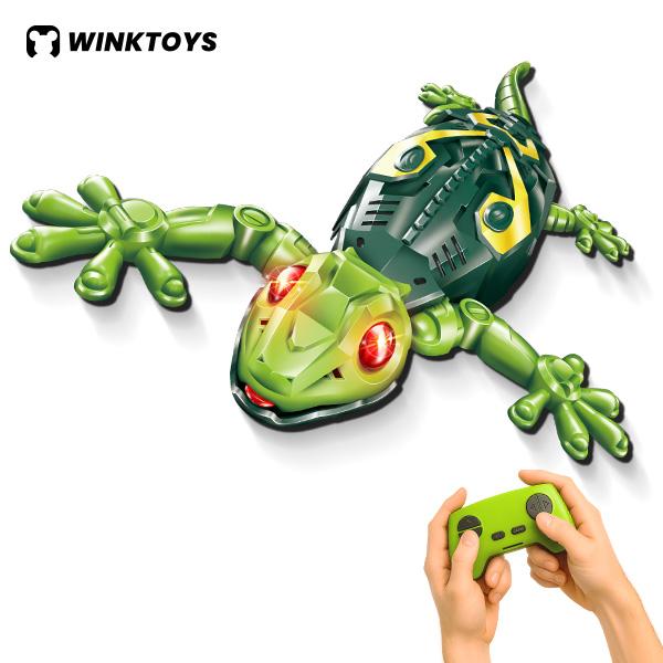 Wall Crawler Gecko, Winktoys Remote Control Toy, Electric Lizard Toy with LED Glowing Eyes, 360° Spin, Animal Toy, Fun Indoor Toy, Gift Idea, Party Toy, Cool Gifts, Family Fun,Easter
