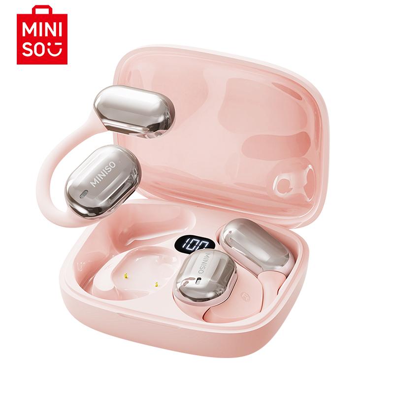 MINISO MS162 OWS Open Ear Bluetooth Earbuds HIFI Sound Quality Music Wireless Earbuds Gaming with Low Latency Wireless Headphones IPX5 Waterprooof OWS Earphones Comfortable Wearing Earbuds Touch Control Built-in Mic Hearphones Compatible With All Phones