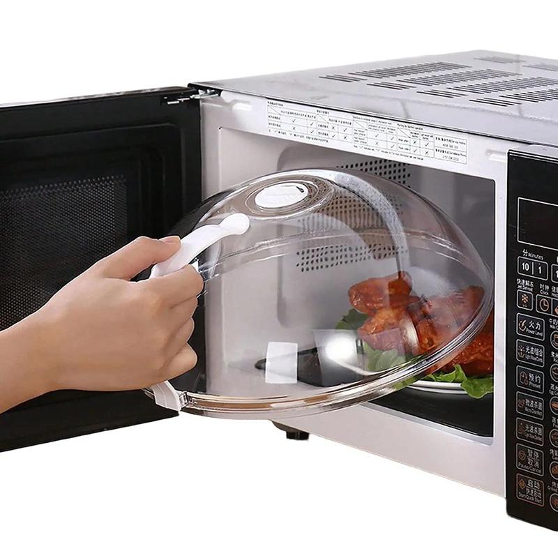 1pc Microwave Splatter Cover for Food, Transparent Microwave Pot Lid, Bowl Plate Service Cover, Essential Kitchen Item, Kitchenware, Kitchen Utensils, Clear #GLOBAL PICKS