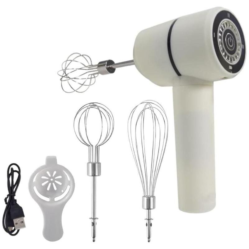 Electric Hand Whisk with USB Charging, Multi-Functional Kitchen Gadget for Baking & Mixing, Cordless Kitchen Mixer, Portable Kitchen Mixer