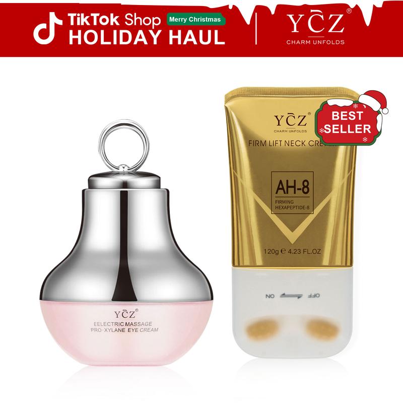 YCZ Neck-Eye Care Tightening & Revitalizing Set â Smooth Fine Lines, Firm & Hydrate, Gentle Moisturizing Care for Neck & Eyes | Say Goodbye to Turkey Neck & Eye Wrinkles #Summervibes