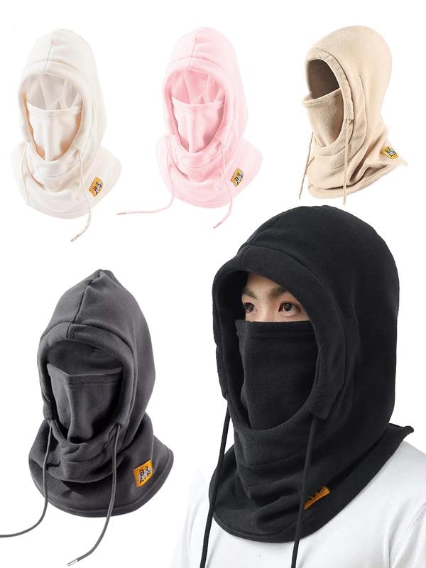 Unisex's Winter Windproof Hat, Outdoor Cycling Warm Hood Scarf Mask Hat, Plain Street Style Balaclava, Fall & Winter Essentials, Outdoor Hats, High Quality Hat