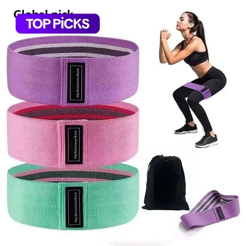 Elastic Squat Resistance Band Butt Lift Fitness Pull Rope Yoga Stretch Training Set, Gym Resistance Bands for Workout, Leg Exercises, Strength Training, Glutes Workout Equipment, Elastic Sport Band, Workout Accessories, Exercise Gear
