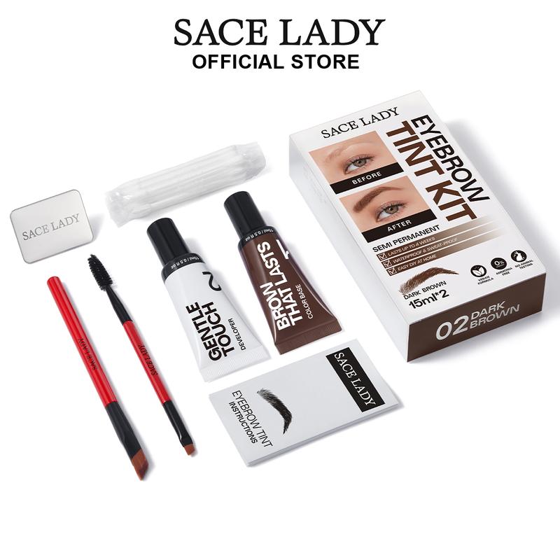 SACE LADY Eyebrow Tint Kit,Long-lasting Waterproof Sweat-proof Eyebrow Dye Paste Set,Hair Color Kit Makeup Cosmetics summeressentials