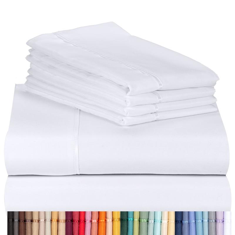 LuxClub 4-Piece Cooling Microfiber Bed Sheet Set - Hotel Quality Moisture Wicking Soft Bedding with Deep Pockets, Wrinkle Free