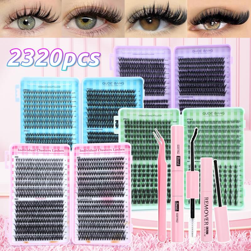 Cluster False Lashes, Multiple Styles, Easy DIY Personal Lashes, Includes Lash Tools, Perfect for Daily Use, Parties, Travel, Gifts, Eyelash Extensions