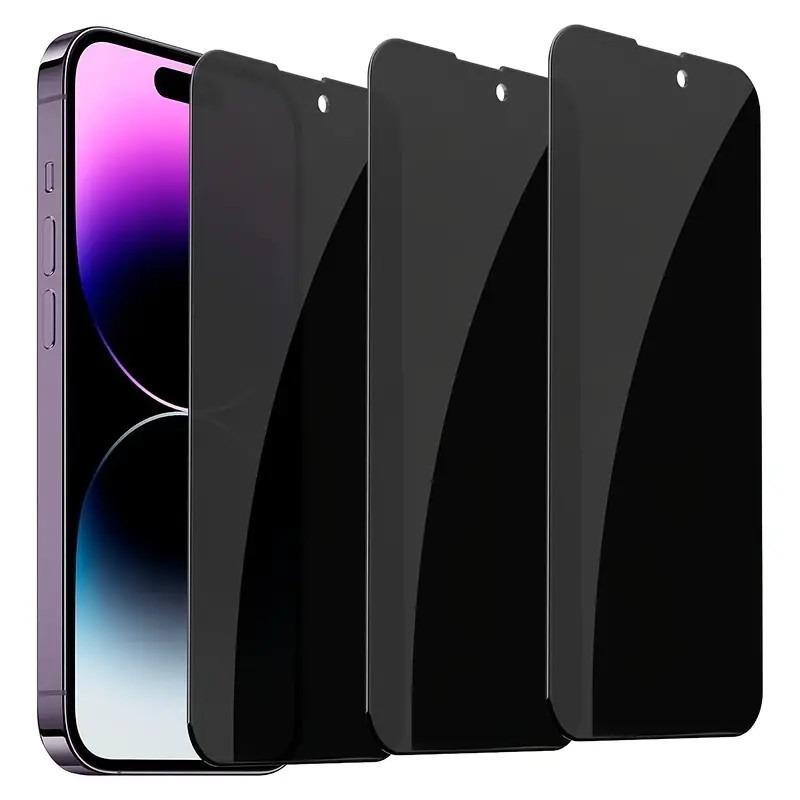 Anti-Spy Privacy Protective Phone Screen Protector Installation, Tempered Screen Film Compatible with iPhone 17 16 15 14 13 12 11 Pro Max Plus Air, Mobile Phone Accessories