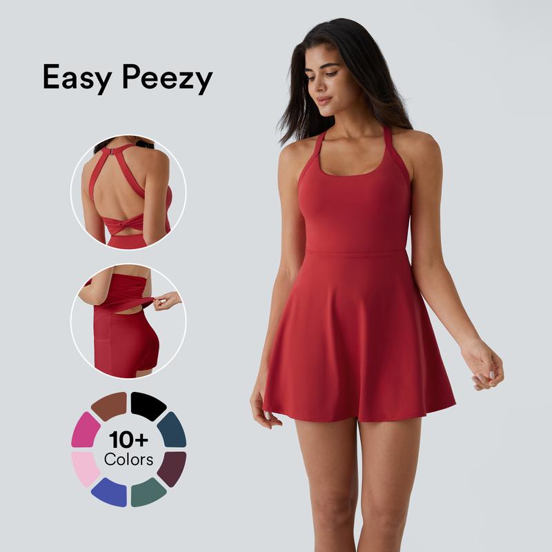 Halara Backless Sleeveless Criss Cross Active Spring Dresses for Women - Easy Peezy, Dresses with pockets for Yoga Workout Running, Women's Sports & Outdoor Clothing #SwimWeek