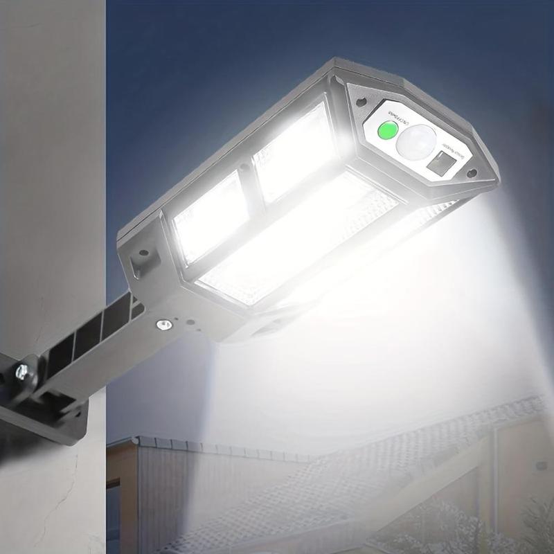 Solar Powered Outdoor Wall Light, 3 Modes LED Light with Remote Control, IP65 Waterproof Motion Sensor Security Wall Lamp for Outdoor Street Yard Porch Decor, Garden Accessories, Lighting, Solar Outside Wireless Wall Lights