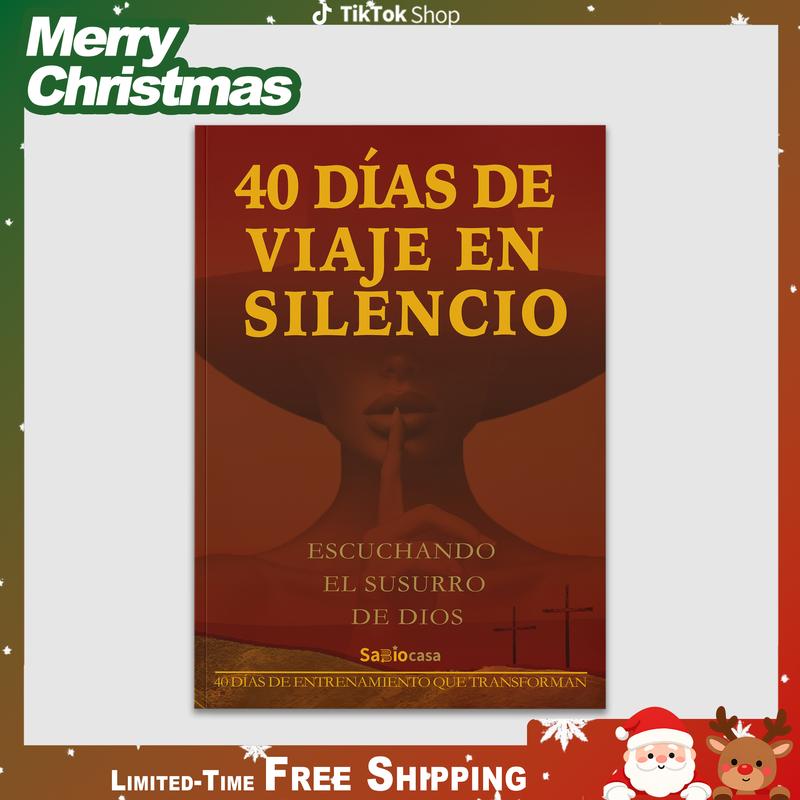 “40 Días de Viaje en Silencio”  Un camino de despertar espiritual.  40 días, 40 silencios, 40 encuentros con Dios y contigo mismo.suitable for giving to husband and wife.