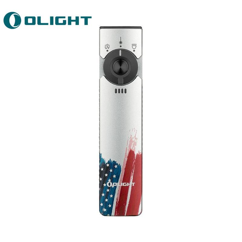 OLIGHT Arkfeld Pro Rechargeable EDC Flashlight with Green Beam, UV Light and White LED Combo, 1300 Lumens Pocket Lights