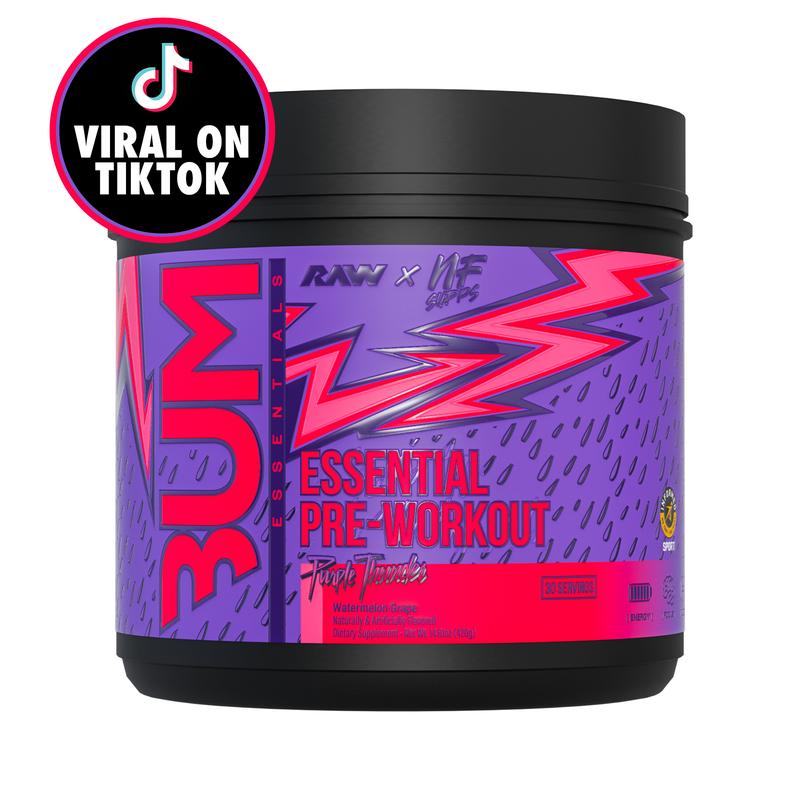 RAW NUTRITION CBUM Chris Bumstead Essential Preworkout Fitness Supplement - 200mg Caffeine for Explosive Energy, L-Citrulline for Blood Flow Boost, Beta Alanine for Fatigue Combat - Exclusive Flavors, Edible Healthcare Workout Supplement