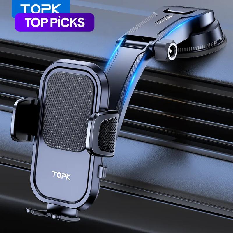 360Â° Rotation Suction Cup Car Phone Holder, Phone Suction Pad Dashboard Navigation Mount, Universal Smartphone Holder, Adjustable Hands-Free Phone Mount for Car Dashboard