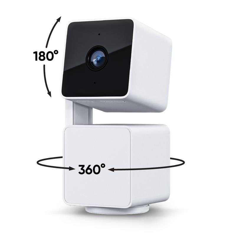 Wyze Cam Pan v3 â #1 Security Camera on TikTok! Wired, Indoor/Outdoor Pan Tilt Zoom (PTZ) w/ 360 Degree Motion Tracking, Color Night Vision, HD, WiFi