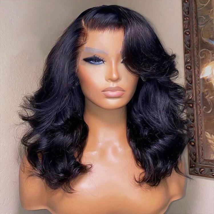 West Kiss 250% Density Right Side Part Glueless LayerCut Wig 6x8 Lace Closure Wig Body Wave Pre Cut Pre Bleached Ready Go Wigs Summerwins