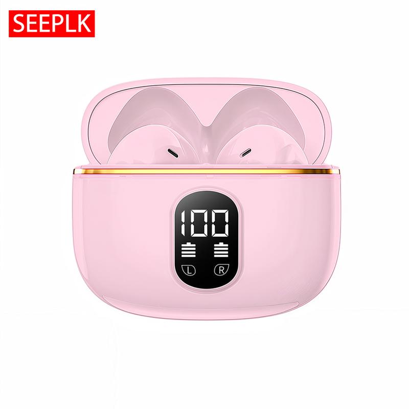 True Wireless Earbuds, In-Ear Bluetooth-compatible Earphones, Auto Connect, Long-Lasting Battery, LED Display, Ideal for Music & Fitness, Halloween Christmas Gifts
