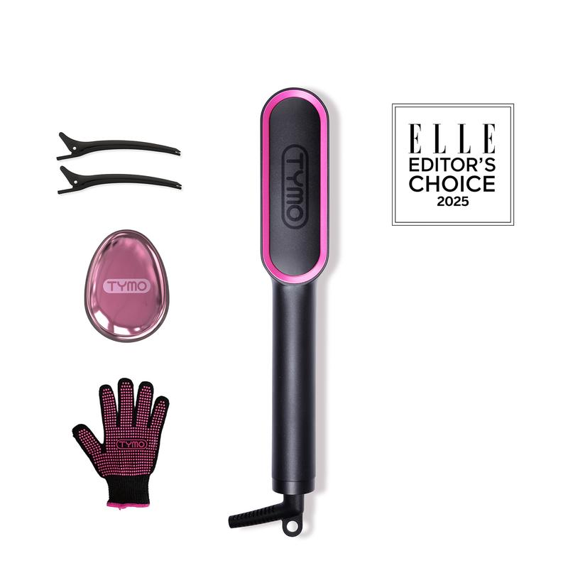 TYMO RING Series - TYMO RING or TYMO RING PLUS or TYMO FLIPRO 2-in-1 Straightener Comb for Frizz-Free Styling, Ionic Titanium Brush, 9 Temp & LED, Multifunctional Brush, Fast Heat, Each Sold Separately; Hair Flat Iron; Plancha de Cabello