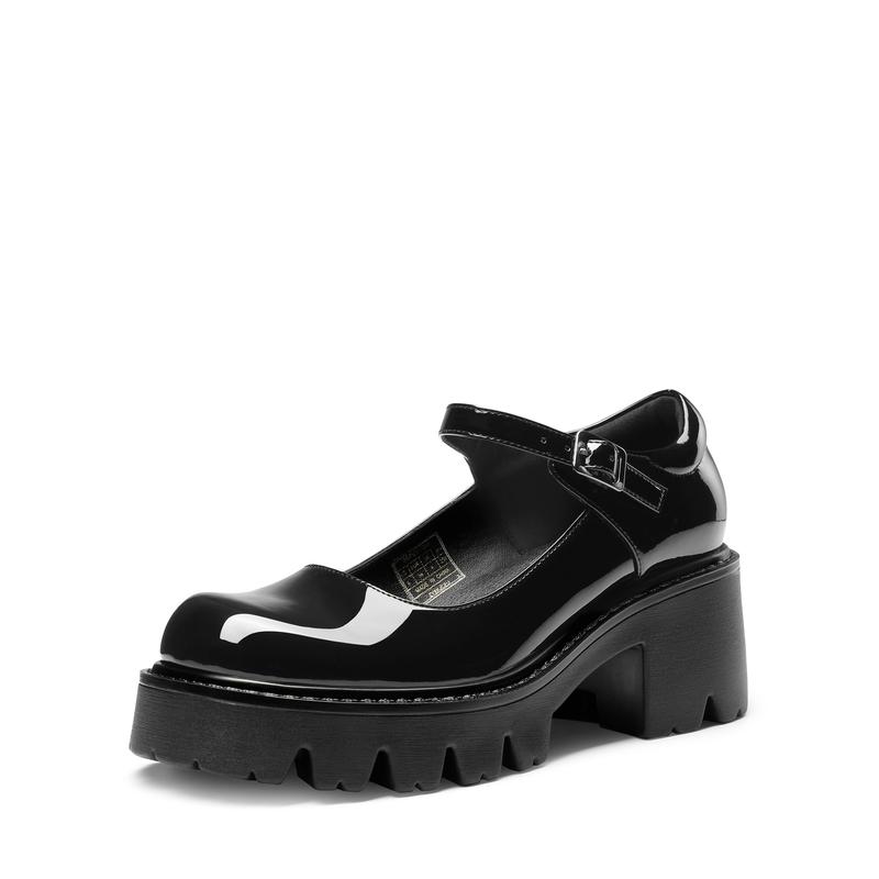Dream Pairs Women's Mary Janes Shoes Platform Dress Low Heel Chunky Pumps Round Toe Ankle Strap Pumps Shoes  '90s retro Oxfords Girl's Footwear Cute School