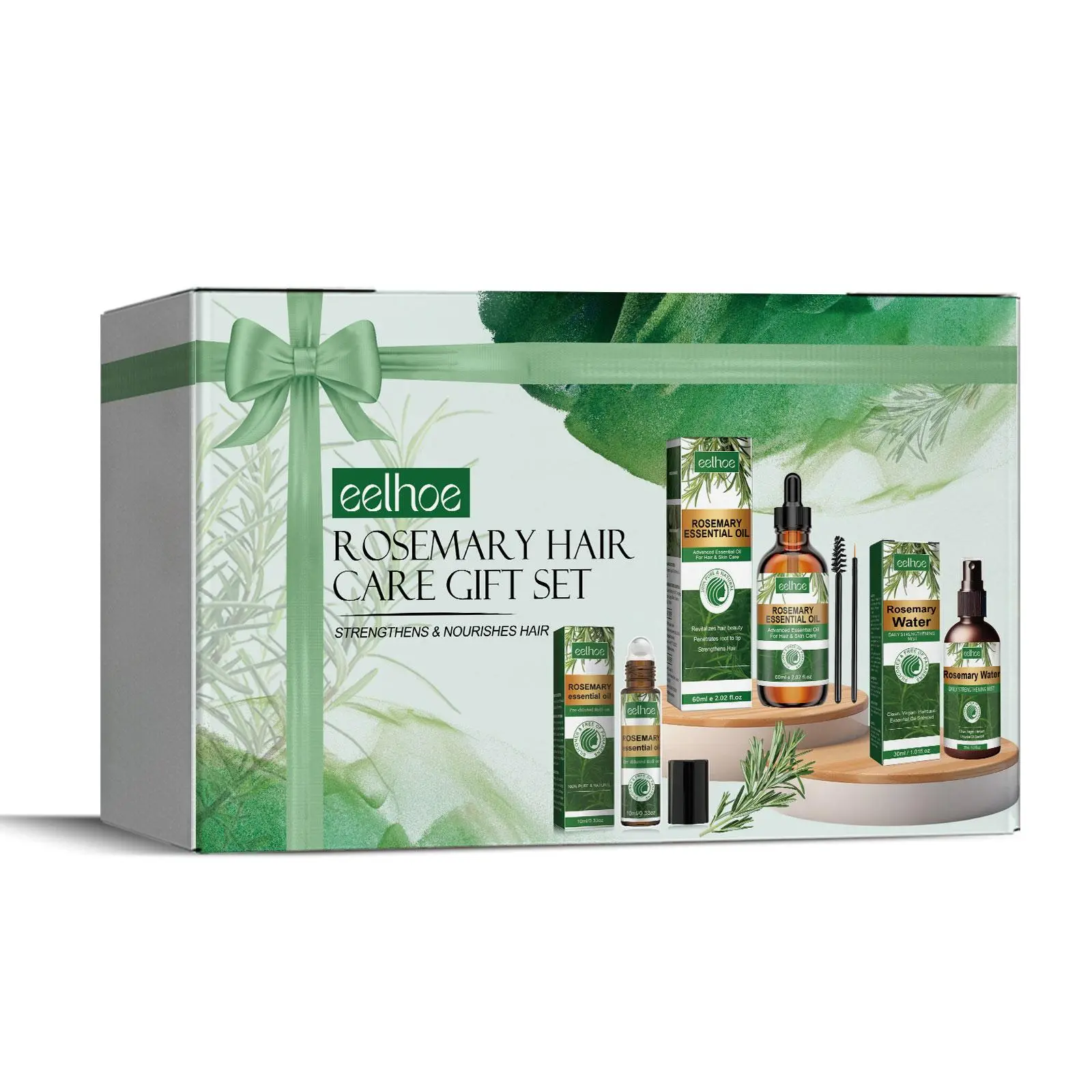 Rosemary Hair Care Gift Set, 3 Counts/set Deep Moisturizing Hair Oil Kit, Hair Care & Styling Product