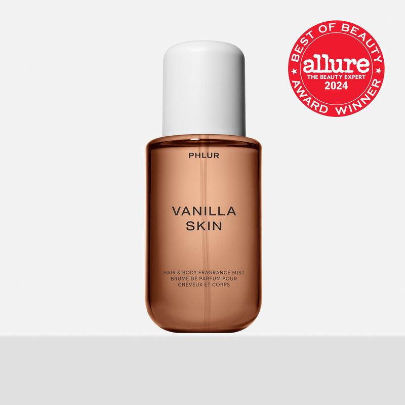 PHLUR Vanilla Skin Body Mist - Full Size Hair & Body Fragrance Mist with Pink Pepper, Cashmere Wood & Sandalwood (8 fl oz)