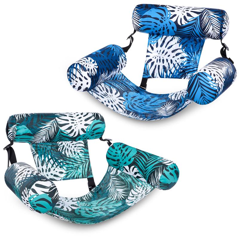 SLOOSH Inflatable Pool Floats Adult, 2 Packs / 1 Pack Floating Lounge Chairs , Blow up Pool Noodles for Adult Heavy Duty, Floating Chair for Party Summer Water Beach Lake Fun Summervibes