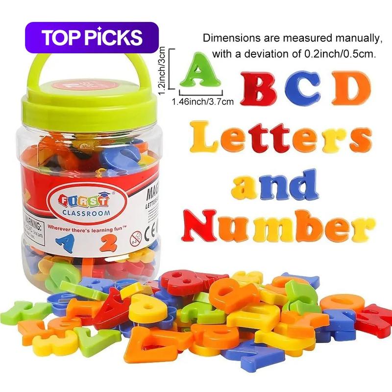 Letter & Number Toy for Boys & Girls, 78pcs Colorful Alphabet Magnets for Toddlers, Fridge Magnets, Educational Learning Toy for Preschool Kids, Learning Tool, Learning Materials, Visual Learning Tools