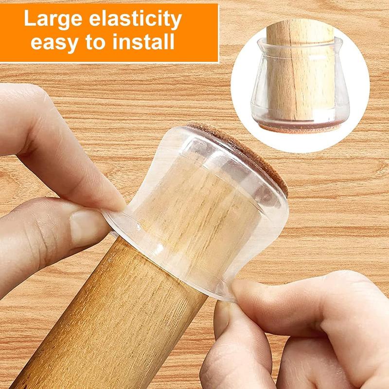 【FaddishDeal】Chair rubber mat protects the floor from scratches and noise, chair foot mat, suitable for wood floors, tiles, daily household items felt slide.